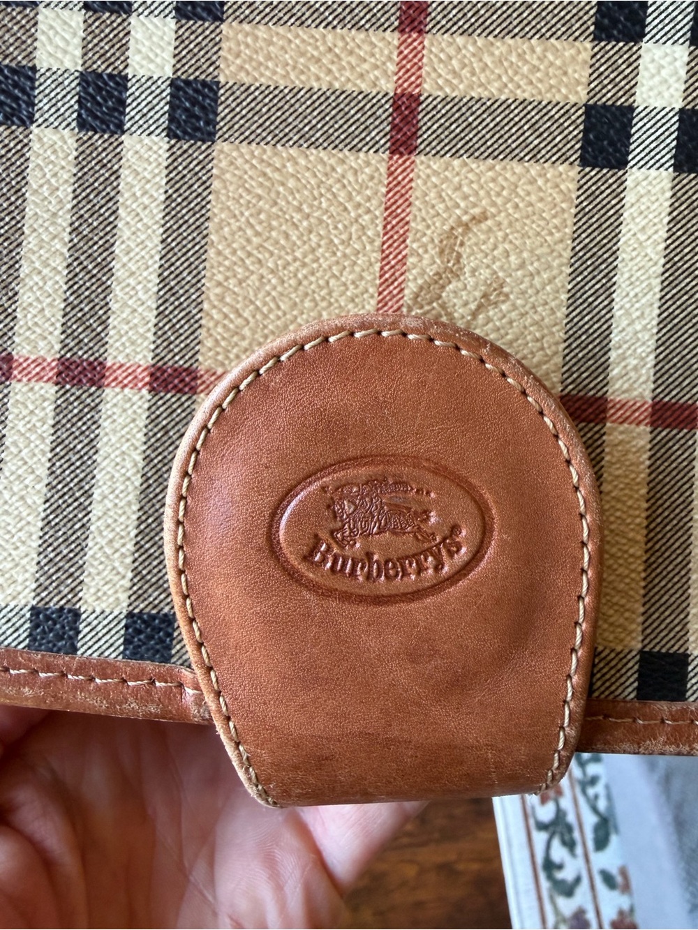 Burberry Vintage Classic Plaid Crossbody with Tan Leather Trim - Picture 2 of 16